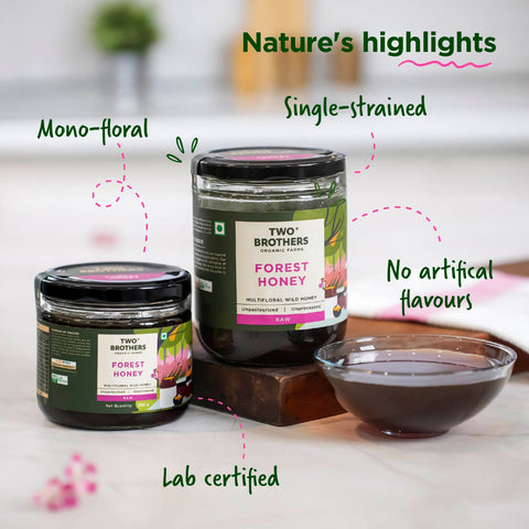 Forest Honey 350g | Raw, Unprocessed, Natural, Wild, and Unfiltered Honey