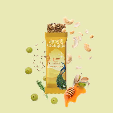 Jungly Delights Glow honey with amla  single bar 38g