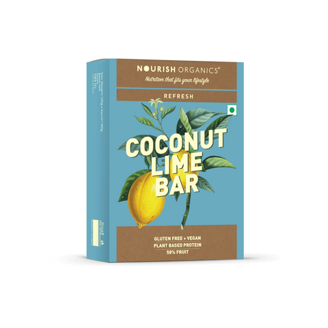 Nourish Organics Coconut Lime Bar, 30g (Pack of 6)