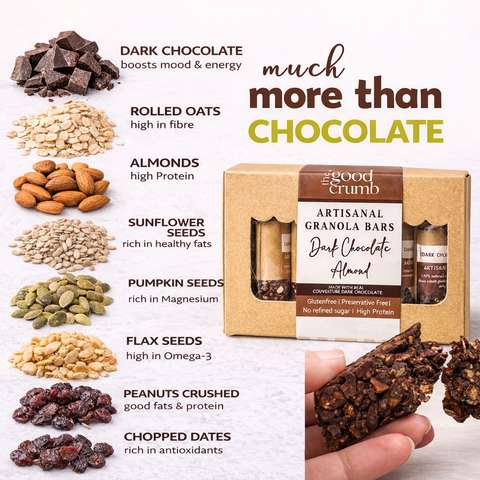 Dark Chocolate Granola Bars (Box of 6 Bars)