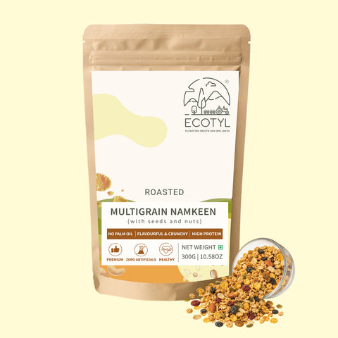 Ecotyl Multigrain Namkeen | Roasted Snack | Seeds & Nuts Mix | 300g