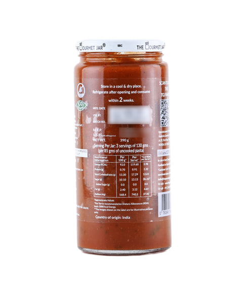 The Gourmet Jar Basil Pasta Sauce 390 grams