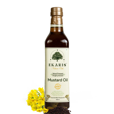 Wood Pressed Black Mustard Oil - 1 Liter