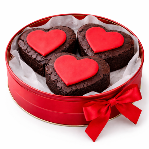 Tin Packed - Red Heart Brownie (3pc)