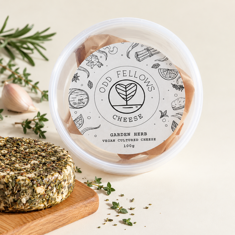 Odd Fellow Brews Vegan Cultured Cheese Garden Herb