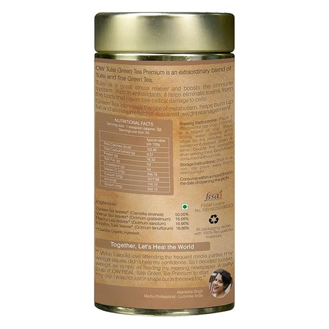 Organic Wellness Tulsi Green Tea Premium (Tin) 100 grams