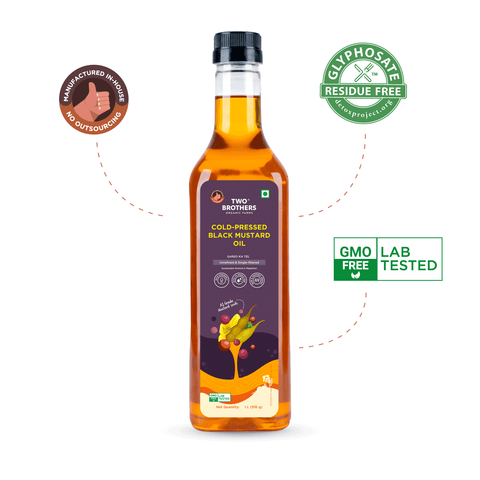 Mustard Oil India's Only Certified Glyphosate Free Sarso Ka Tel 1L