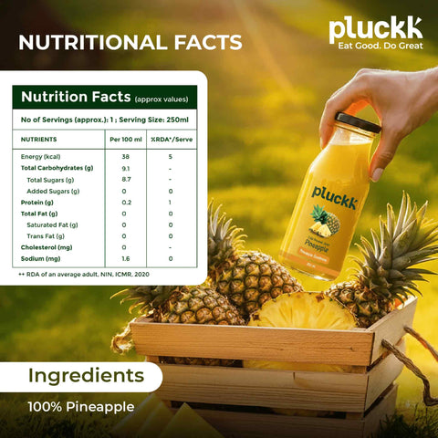 Pluckk Cold Pressed Pineapple 250ml
