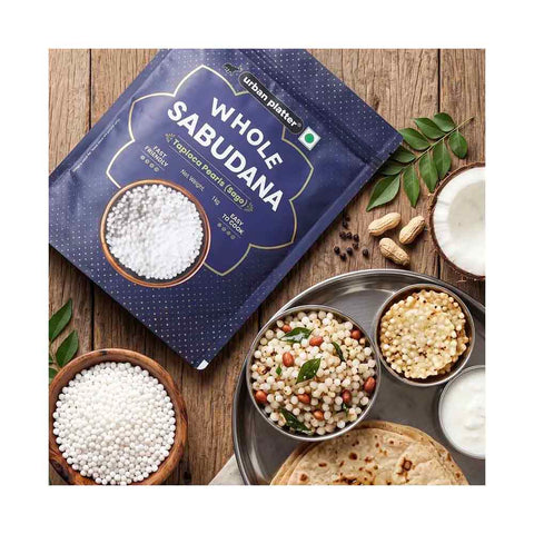 Urban Platter Tapioca Pearls (Sabudana/Sago), 1kg (Premium Sabudana | Perfect for Khichdi, Vadas, Kheer & Fasting Recipes)