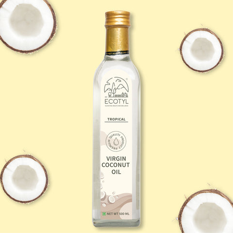 Ecotyl Virgin Coconut Oil | Tropical Goodness | Suitable for Cooking | 500ml