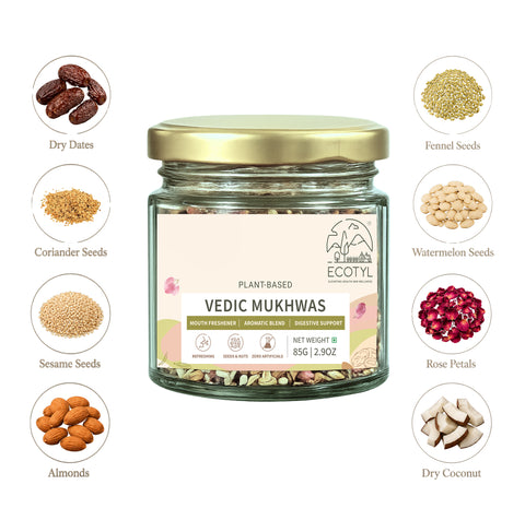 Ecotyl Vedic Mukhwas | Refreshing Mouth Freshener | Nuts & Seeds Mix | 85g
