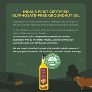 Groundnut Oil 1L India's Only Certified Glyphosate Free Cold Pressed Kacchi Ghani Oil