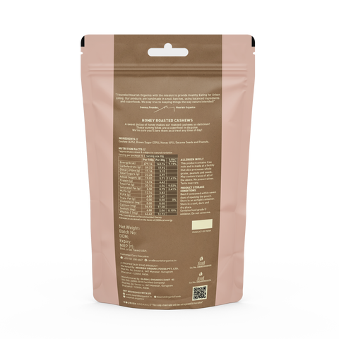 Nourish Organics Honey Roasted Cashew 100grams
