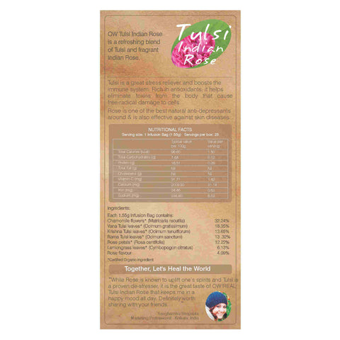 Organic Wellness Tulsi Indian Rose (25 Tea Bags)