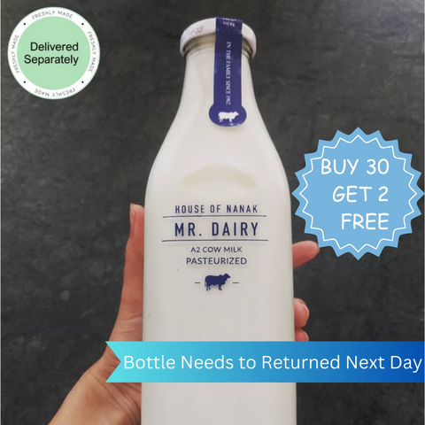 A2 Whole Milk 1L/Daily (Order by 10 Pm) (Delivered Separately Next Day)