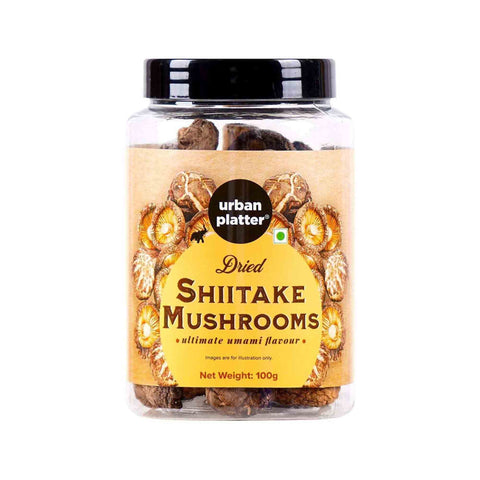 Urban Platter Dried Shiitake Mushrooms, 100g (Umami-Rich | Perfect for Asian Soups, Stir-Fries & Sushi )
