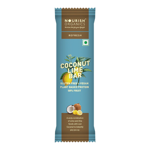 Nourish Organics Coconut Lime Bar, 30g (Pack of 6)