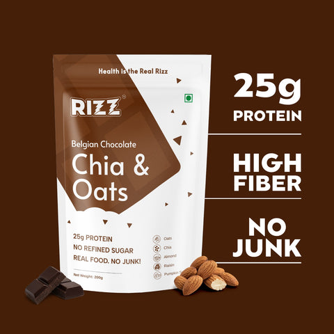 Belgian Chocolate Chia and Oats (Sweetened with Coconut Sugar)