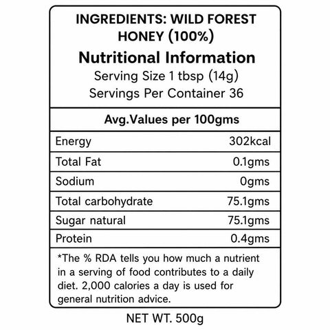 Orasure Organics Raw Wild Forest Honey