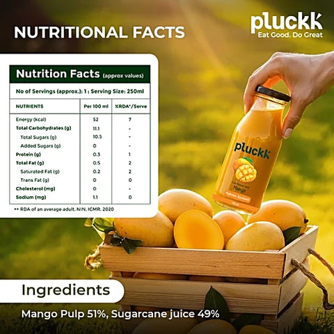 Pluckk Cold Pressed Mango 250ml