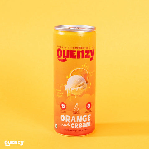 Quenzy Orange cream Prebiotic soda  250ml