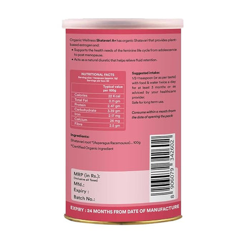 Organic Wellness Shatavari Powder 100 grams