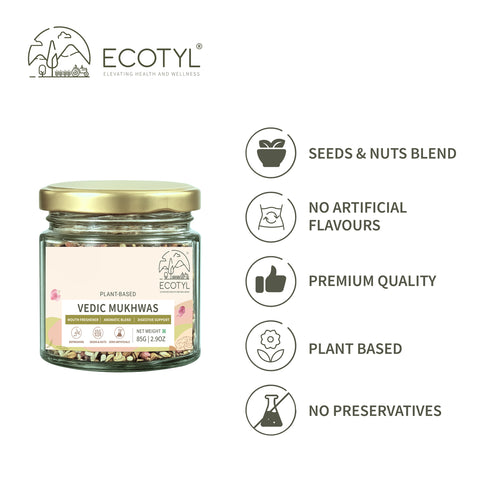 Ecotyl Vedic Mukhwas | Refreshing Mouth Freshener | Nuts & Seeds Mix | 85g