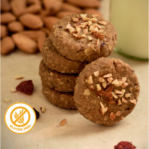 Gluten free Pearl Millet, Cranberry, and Almond Cookies