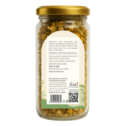 Ecotyl Chamomile Tea | Calming Herbal Tea | Supports Sleep & Relaxation | 25g