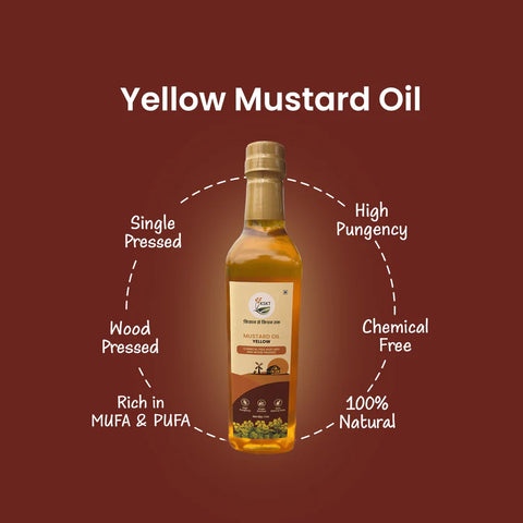 KSKT Yellow Mustard Oil (Cold Pressed) (Pack of 3)