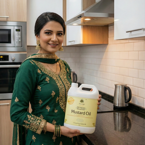 Wood Pressed Black Mustard Oil - 5 Liter