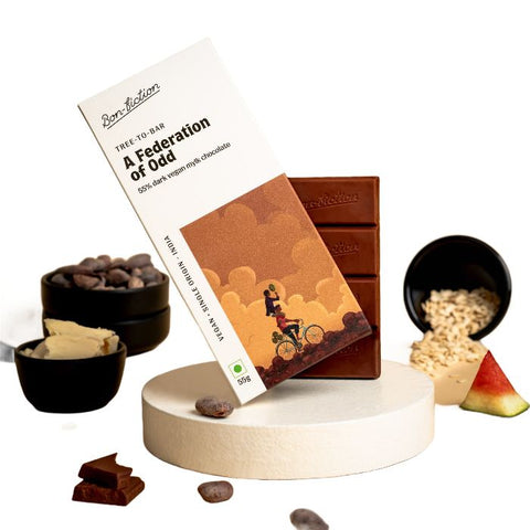 A Federation of Odd- 55% Dark Mylk Chocolate Net Weight: 55gms