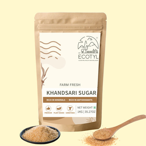 Ecotyl Khandsari Sugar | Unrefined Natural Sweetener | Rich in Malth | 200g