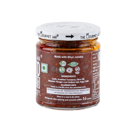 The Gourmet Jar  Sundried Tomato Garlic Spread (with Naga Chilli) 190 grams