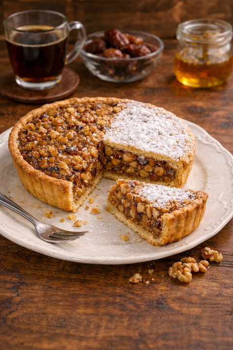 Farmhouse Walnut Date Pie