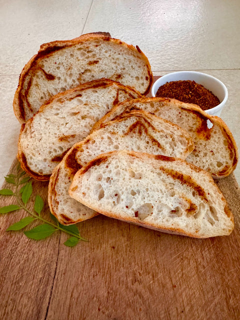 Curry leaves and Lentil Podi Sourdough