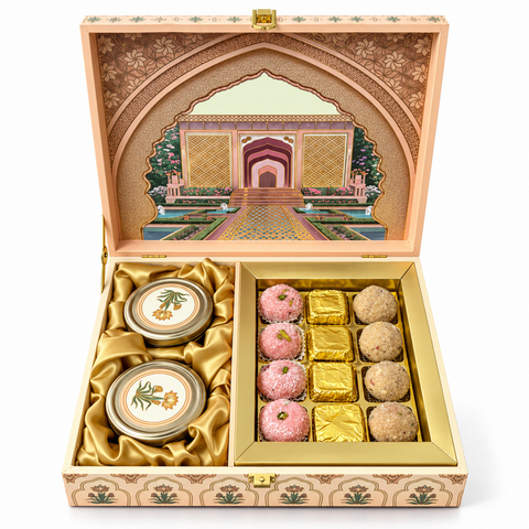 The Swarn Mahal Diwali Hamper - An exquisite gift of festive flavours.  (Delivered Separately Next day)
