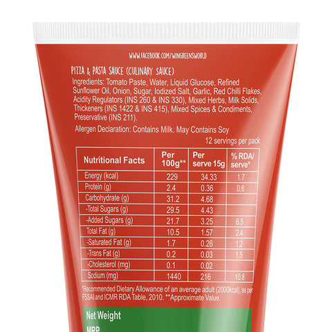 Wingreens Farms Pizza & Pasta Sauce (180grams)