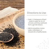 Ecotyl Basil Seeds | Sabja Seeds | Rich in Omega-3 & Fibre | Det200g