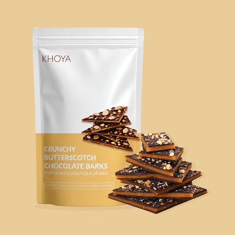 Crunchy Butterscotch Chocolate Barks  (Delivered Separately Next Day)