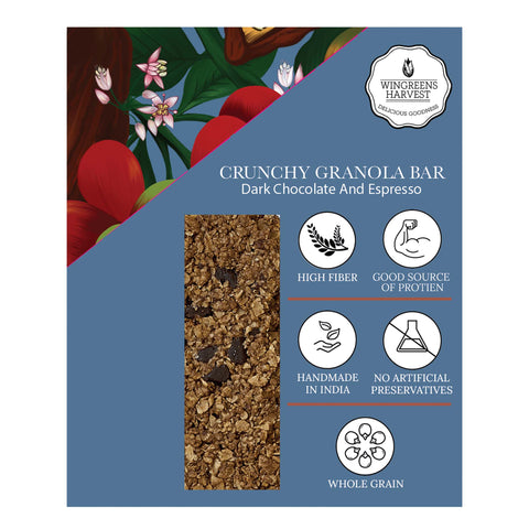 Crunchy Granola Bars - Dark Chocolate & Espresso (Single)