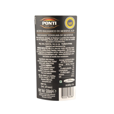 Ponti Balsamic Vinegar of Modena Ponti 500ml