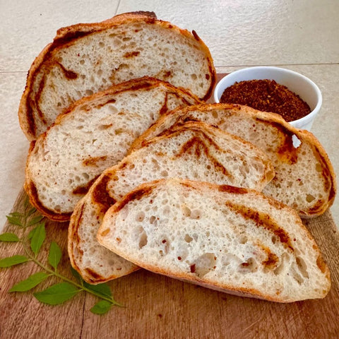Curry leaves and Lentil Podi Sourdough