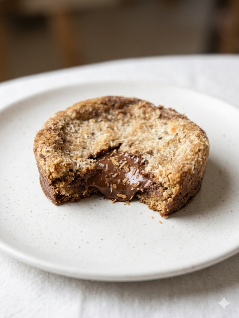 Molten Nutella - Coconut Cookie Dough Cake