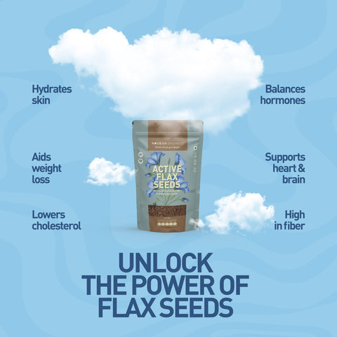 Nourish Organics Active Flax Seeds 500grams