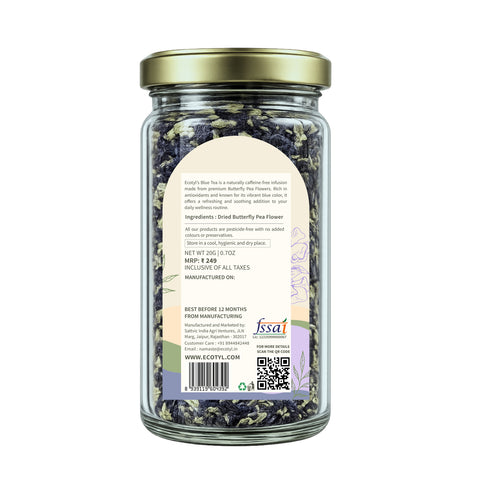 Ecotyl Blue Tea | Dried Butterfly Pea Flowers | Herbal Tea | 20g