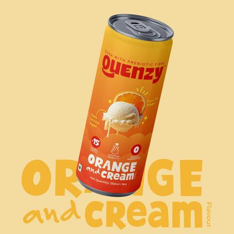 Quenzy Orange cream Prebiotic soda  250ml
