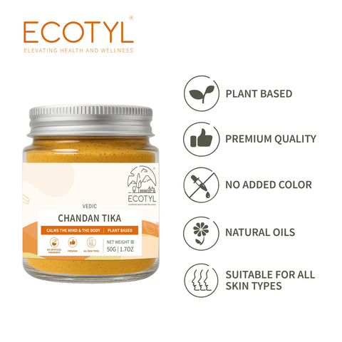Ecotyl Chandan Teeka | Natural Sandalwood Teeka | Puja & Meditation | 50g