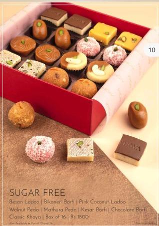 SUGAR FREE MITHAI BOX OF 16  (Delivered Separately Next Day)