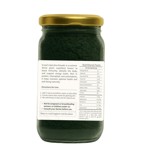 Ecotyl Spirulina Powder | Superfood | High Protein & Nutrients |200g